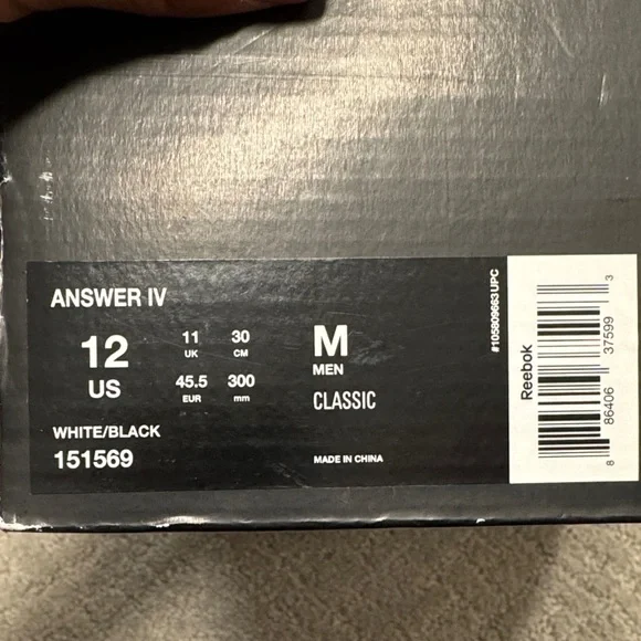 Reebok Men's Answer IV US 12 - Picture 7 of 7